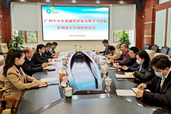 中小擔(dān)保領(lǐng)導(dǎo)率隊(duì)到中國（廣西）自由貿(mào)易試驗(yàn)區(qū) 欽州港片區(qū)開展調(diào)研座談會